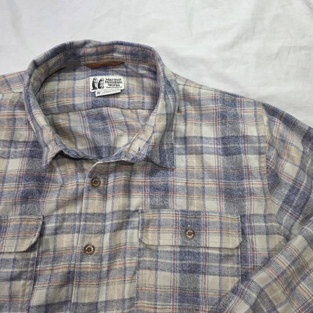 Marmot Fairfax Heathered Midweight Double Brushed Flannel w/Flap Pockets. XXL